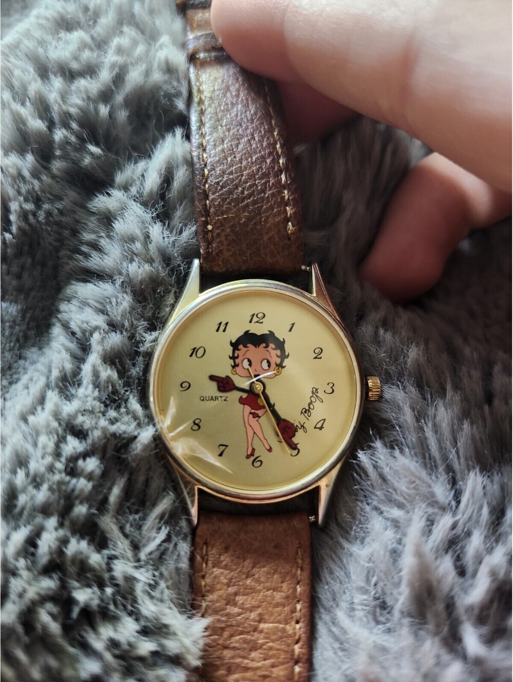 Bright Ideas U.S.A. Vintage 1994 Betty Boop Quartz Watch With Pigskin Band